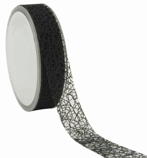 [70410126] RUBAN TREILLIS NOIR 38MM 20M