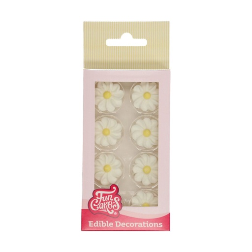 [08053773] FUNCAKES MET WITTE MARGRIETBLOEMEN Ø2,6CM 16ST