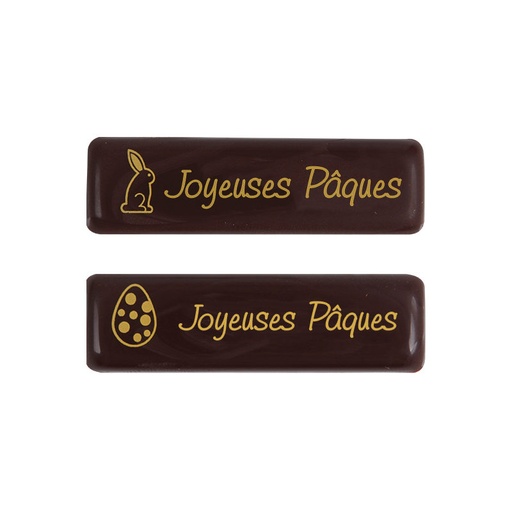 [08033898] 2069643 MINI PLAQUETTE JOYEUSES PAQUES CHOCO4.5CM 300PC