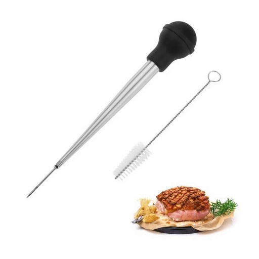 [54912465] WESTMARK STAINLESS STEEL SAUCE SYRINGE WITH CLEANING BRUSH