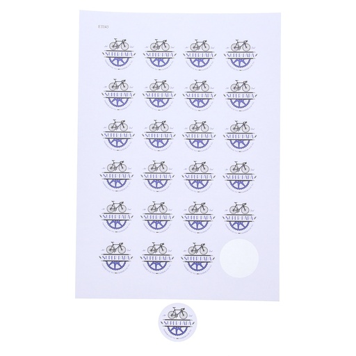 [61250529] STICKER 4CM BIKE SUPER DAD A4 24PCS 5 SHEETS