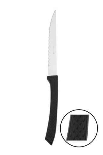 [60251056] ETERNUM 762 COUTEAU STEAK BASIC POINTU MANCHE NOIRDESIGN *POINT*