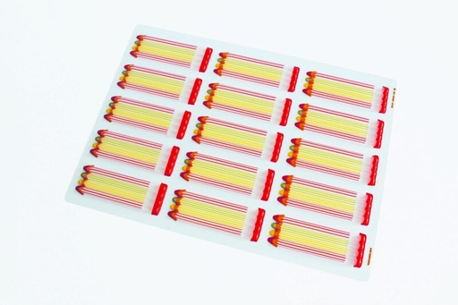 [08057064] 061233 PCB BLISTERS KLEINE POTLOOD TABLET OF 30 PRINTS 12X4 CM 2 STUKS ***S/CD***