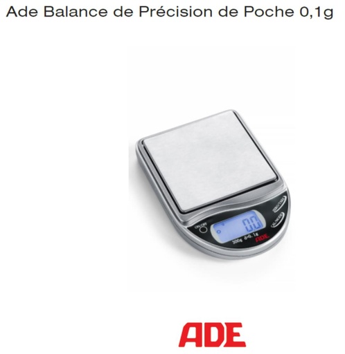 [60502478] ADE PRECISION SCALE 300GR-0.1GR SQUARE RW220 BEBAT + RECUPEL INCLUDED **HOUSEHOLD TYPE**