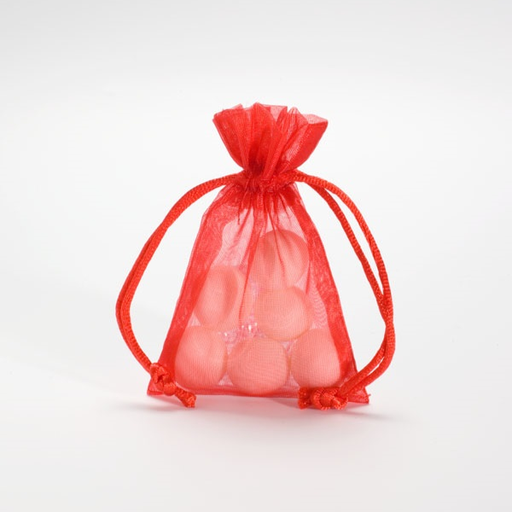 [70409998] BAG OF 10 RED ORGANZA POUCHES 10X7CM FOST+ INCLUDED