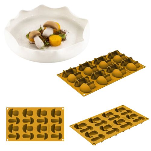 [51661529] SILIKOMART NATURAE PRO SILICONE MOLD PORCINO N.16 3.6X5.9XH1.8CM / 4.6X5.3XH2.2CM