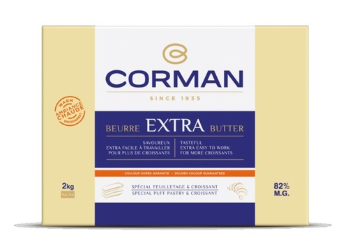 [05010040] CORMAN EXTRA BUTTER 82% WARM ATMOSPHERE PUFF PASTRY & CROISSANT 5 X 2 KG 26850901