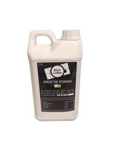 [25101219] BLACK COFFEE SIROP GOUT POMME BIDON DE 2.5L
