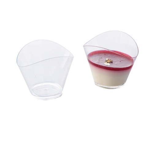 [44104219] PLASTIC VERRINE WAVE 120ML 100ST 8,5X6CM H7CM