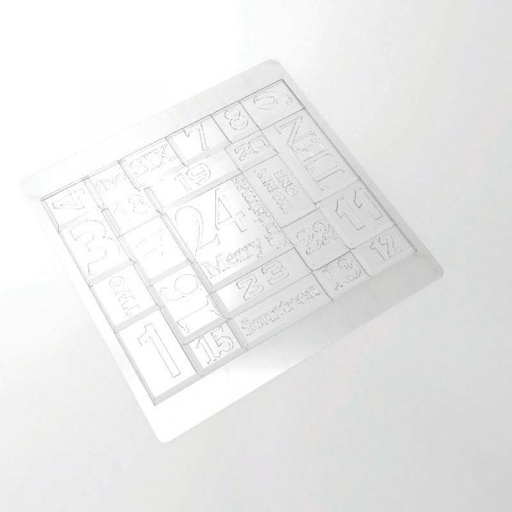 [08056434] PCB Advent tablet mallen voor 12 stuks 20x16,5 cm ep. 0,7 cm 12 stuks ***s/cd***