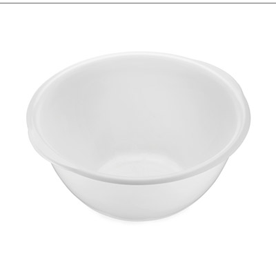[52107252] WIT POLYPROPYLEEN BESLAGKOM DIAM 23CM 2,5L=STUK