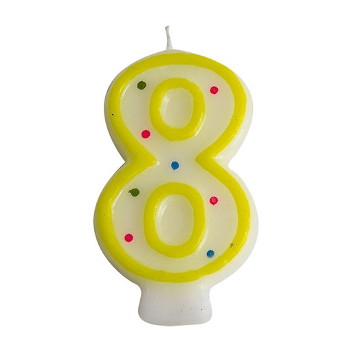 [08080215] 1023814 BOUGIES CHIFFRE NR 8 ***S/CDE***