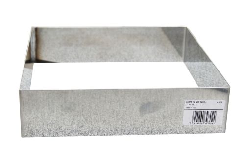 [51701093] SQUARE STAINLESS STEEL FRAME 18 X 5 CM
