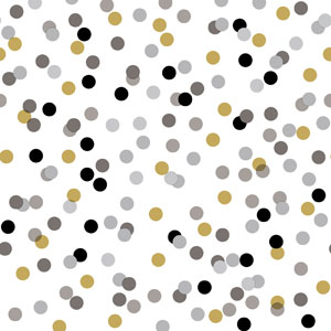 [44665163] DUNI SERVIETTES DREAM DOTS BLACK 33X33CM  PAQUET DE 20PCES