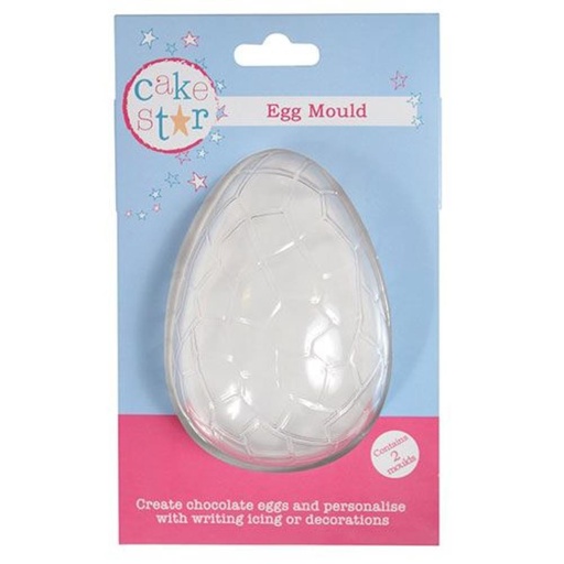 [08053085] CAKE STAR CHOCOLATE MOLD HALF CRACKED EGG 11 X 7.7 X 3.9 CM 2 PCES