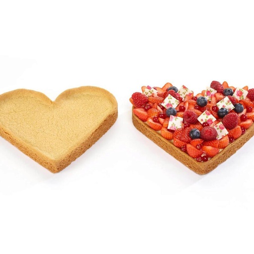 [02080014] ❄️BRETON SAND HEART-SHAPED BASE 20CM "SBHEART" 12 PIECES ***S/CDE***