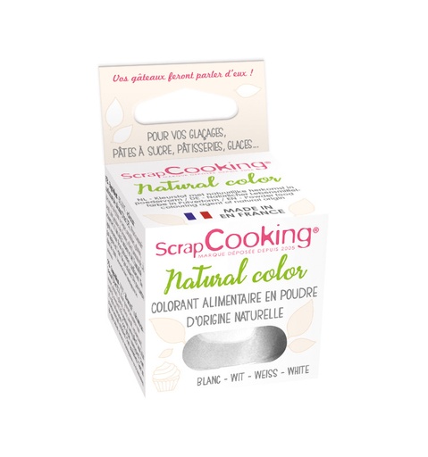 [08055657] SCRAPCOOKING COLORANT ALIMENTAIRE NATUREL BLANC  3GR