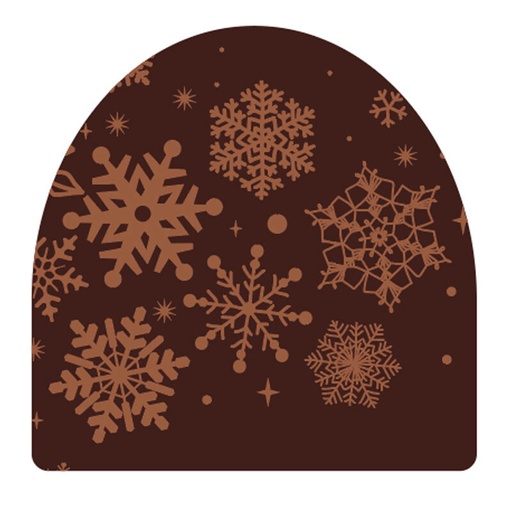 [08082115] 2014669 EMBOUT DE BÛCHE MINI FLOCON DE NEIGE CHOCOLAT NOIR 5CM 75 PCES