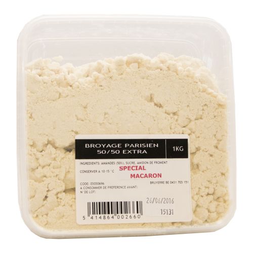 [03030696] BROYAGE MET AMANDEL PARISIEN 50% EXTRA BRUYERRE 1KG = KG