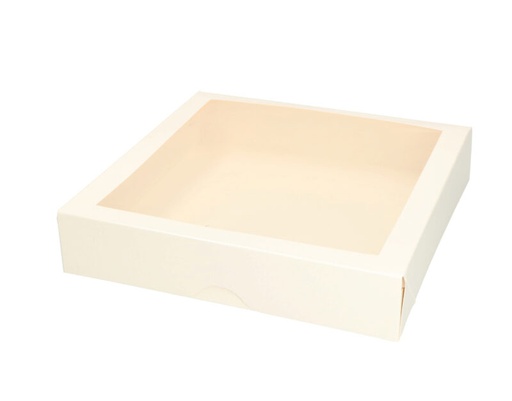 [26101412] TAARTDOZEN MET VENSTER 25 X 5CM 100 STUKKEN FOST+ INBEGREPEN