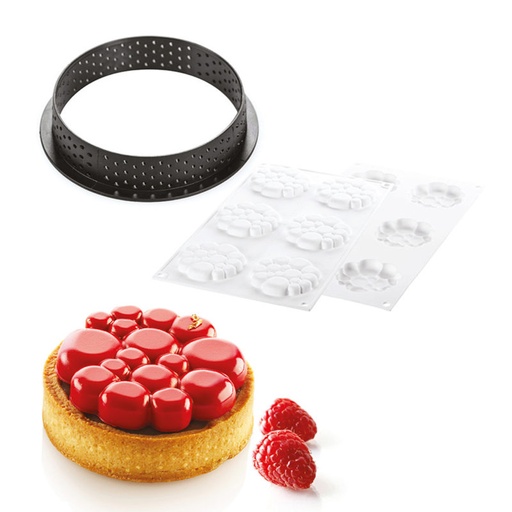 [51657428] SILIKOMART KIT TARTE RING PARADIS Ø 80MM H 20MM