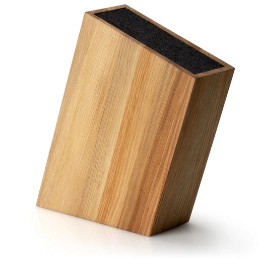 [57662536] CONTINENTA INCLINED KNIFE BLOCK LIGHT OAK 28.5X8X20CM