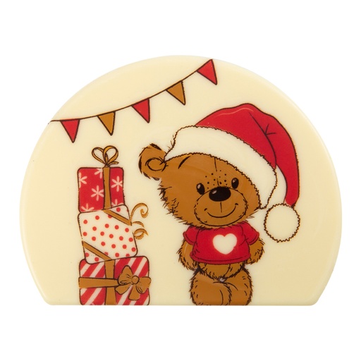 [08054632] 2015487 EMBOUT BUCHE OURS DE NOËL 10X8CM 40PCES