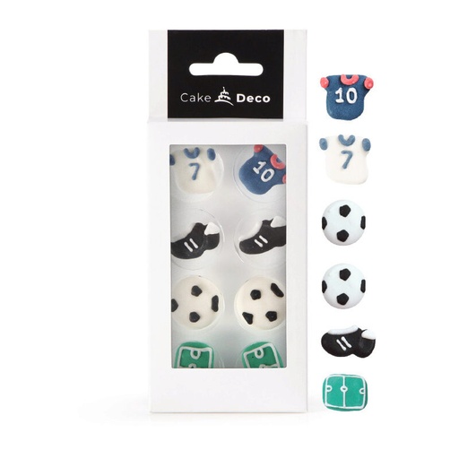 [08054163] 39301 CAKEDECO VOETBAL 12 PIECES ***S/CD***