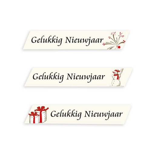 [08030445] 1053108 08 PARALLÉLOGRAMME GELUKKIG NIEUWJAAR 5X1CM360PCES ***S/CD***