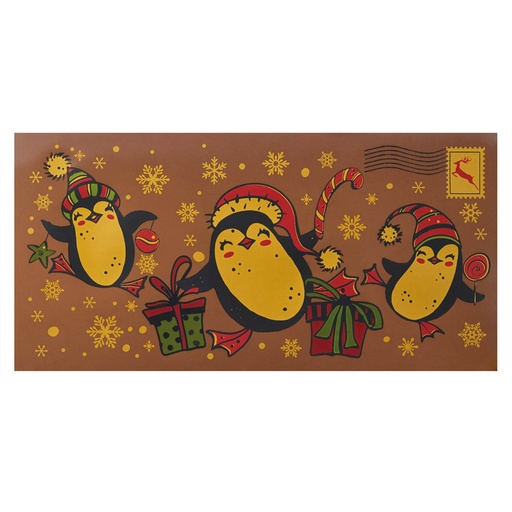[08058193] 088072 PCB PRINTED SHEETS HAPPY PENGUINS FOR CARDS AND BAGS 21X10.5 30PCS ***ON/ORDER***