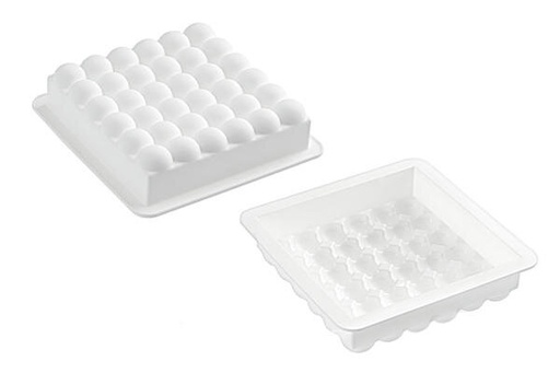 [51657206] SILIKOMART BUBBLES MOLD 180 X 180MM H 50MM VOL 1400ML TORTAFLEX