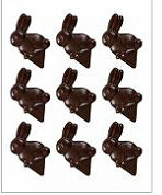 [08054916] 22832 DARK CHOCOLATE RABBIT TO PICK 52X33MM 12 PCES