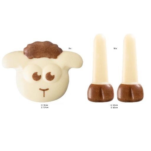 [08053955] 2012815 SHEEP HEAD & PAW SET 9 PIECES ***ON ORDER***