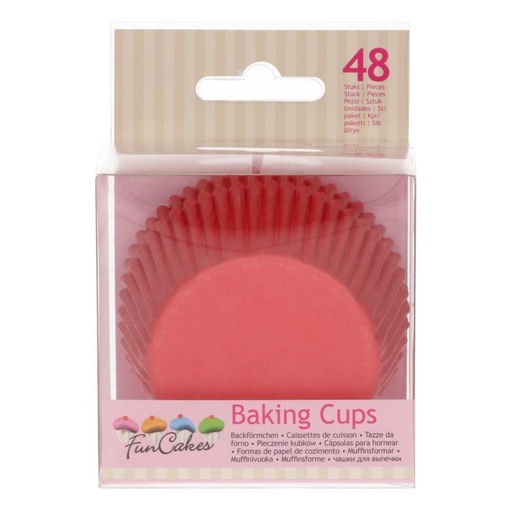 [70407328] FUNCAKES CAISSETTE CUPCAKE ROUGE 48 PCES