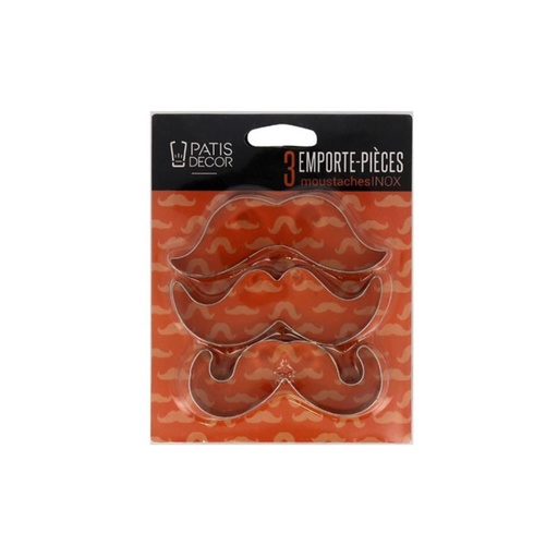 [08075713] EMPORTE-PCES INOX 3 MOUSTACHES 9CM/11CM X 2CM