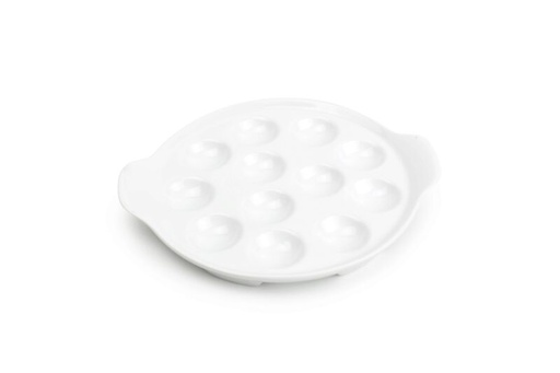 [74500558] BONBISTRO PLAT ESCARGOT PORCELAINE 12 TROUS 19CM