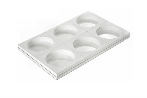[51661148] SILIKOMART SET MOULES ROND SILICONE TORTAFLEX Ø160 HT 40MM VOLUME 6 X 800ML