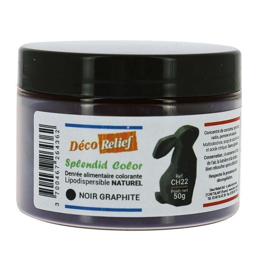 [07055020] COLORANT NATUREL LIPODISPERSIBLE NOIR GRAPHITE 50GR