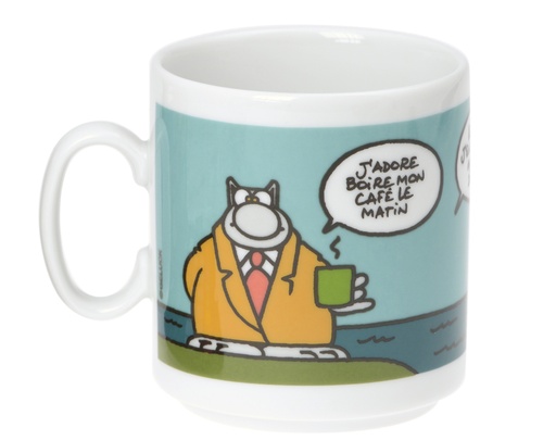 [60231003] LE CHAT MUG STRIP COULEUR J ADORE BOIRE 30CL P.GELUCK