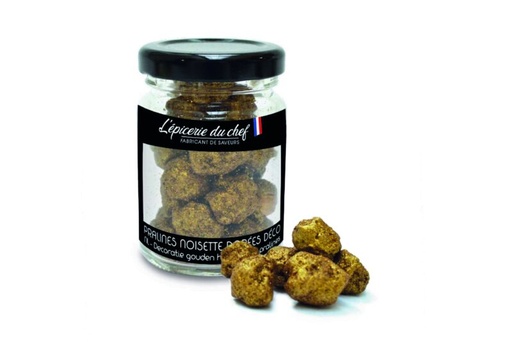 [08055624] EPICERIE DU CHEF GOUDEN HAZELNOOT PRALINES IN STUKJES 45G