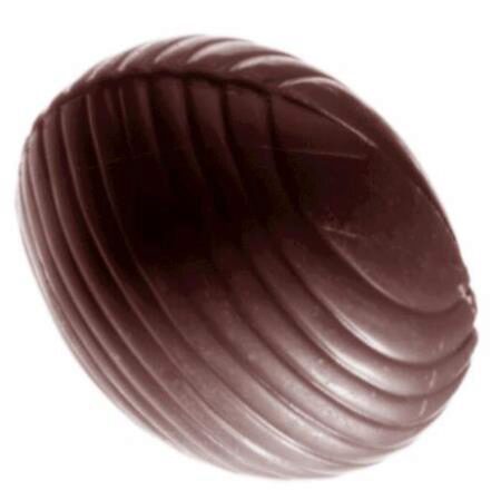 [70410502] OVAL STRIPED EGG CHOCOLATE MOLD CW135813.5X27.5CM * 3X9 *4.5GR