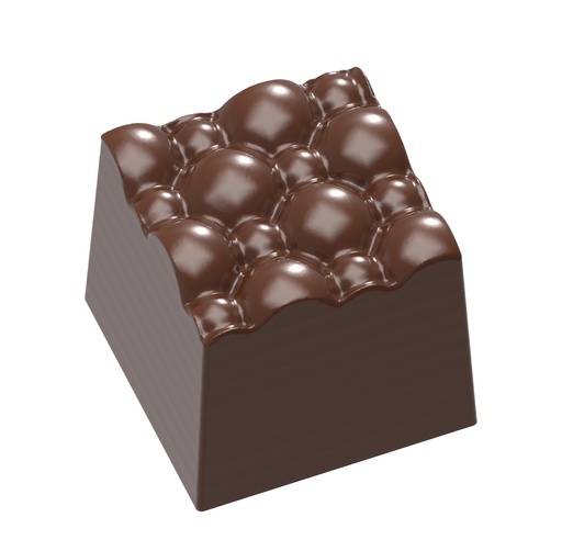 [70409529] MOULE À CHOCOLAT CARRÉ BULLE  CW1677 4X8 -- 11.5GR