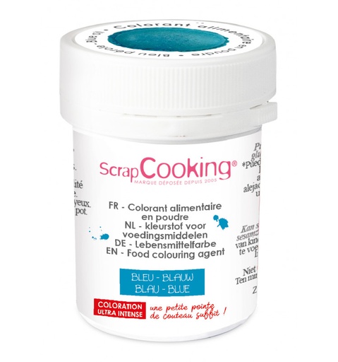 [08055644] SCRAPCOOKING COLORANT ALIMENTAIRE HYDRO BLEU 5GR
