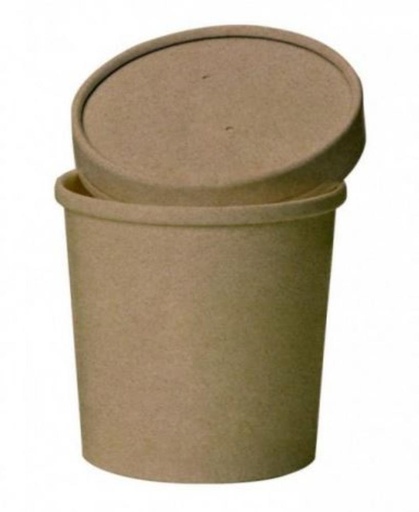 [25101084] *FF* POT SOUPES/GLACES KRAFT 470ML + COUVERCLES 25PCS