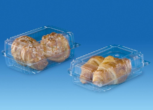 [41802307] PATIPACK RECHTHOEK PATISS DOOS 224X140X65MM VENTILEREND CHARNIER DEKSEL 440 STUKKEN=DOOS