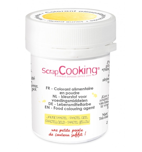[08055650] SCRAPCOOKING COLORANT ALIMENTAIRE HYDRO JAUNE PASTEL 5GR