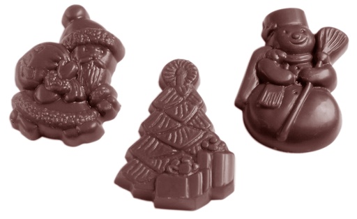 [70409494] *FDS*MOULE À CHOCOLAT CARAQUE NOËL CW1435 3X6 -- 7GR
