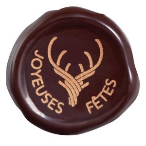 [08057285] 065102 PCB WAX SEAL STAMPS CN JOYEUSES FÊTES Ø 3.5CM 63PCS ***s/cd***