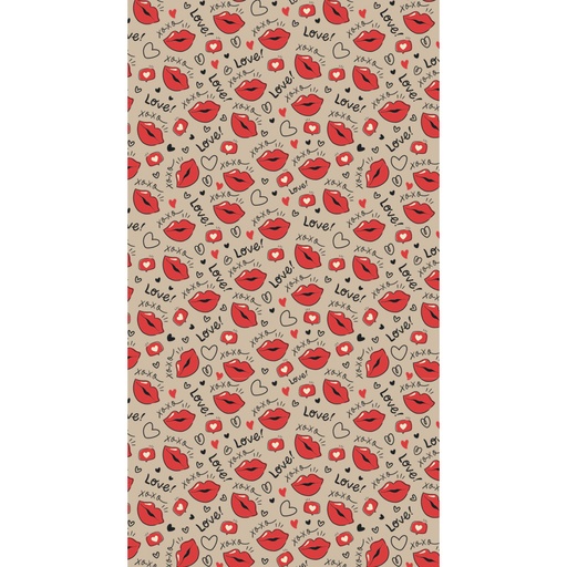 [08054563] 2046148 FEUILLE TRANSFERT LOVE/BISOUS 30X40CM 30 PCES ***S/CD***