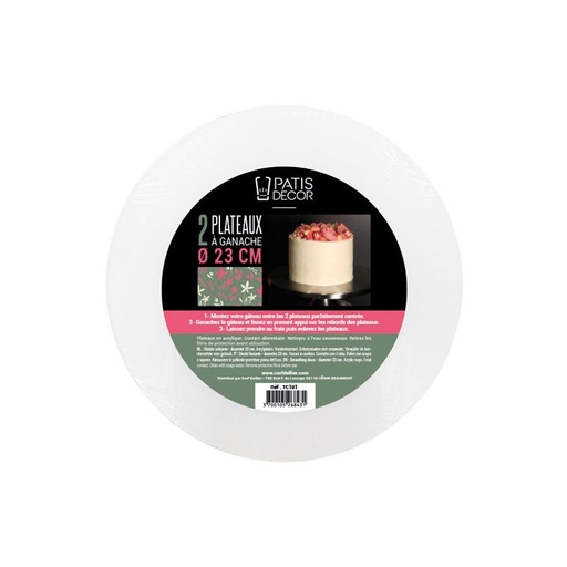 [08075981] SET 2 DISQUES 23 CM POUR LISSER LA GANACHE